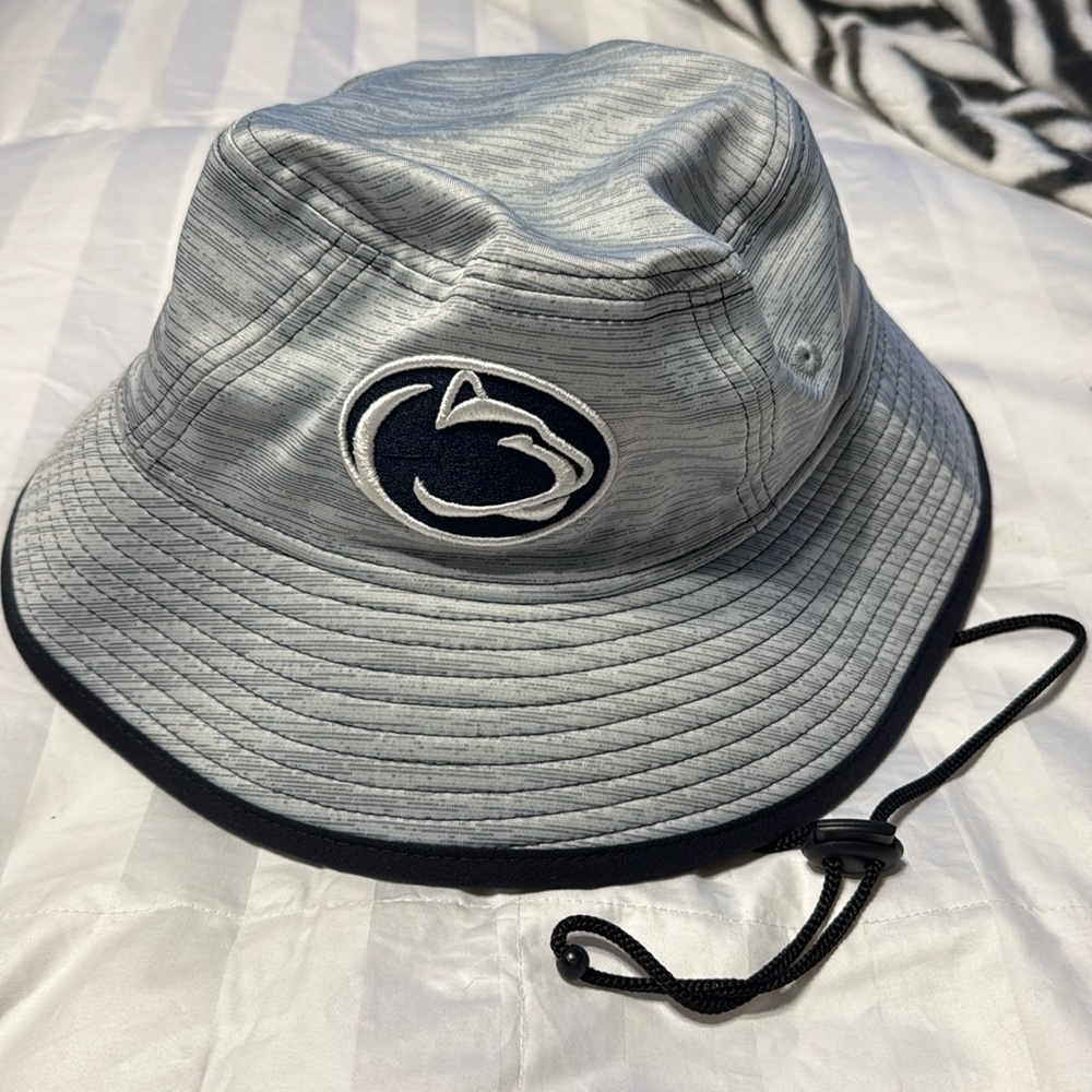 Penn State New Era Blue and Gray Bucket Hat